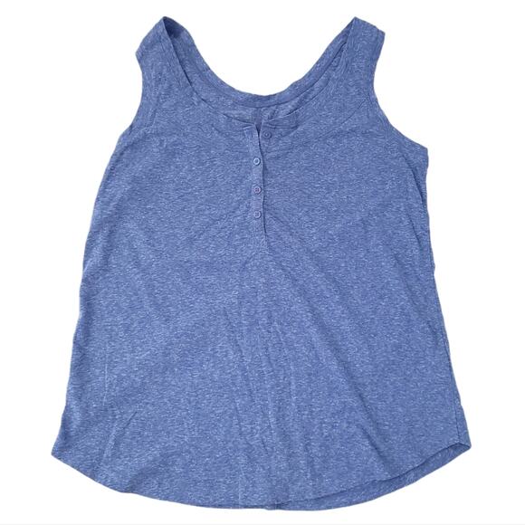 Columbia Tank Top Large Women Cotton Blend Blue Sleeveless Outdoor Shirt - Picture 1 of 4